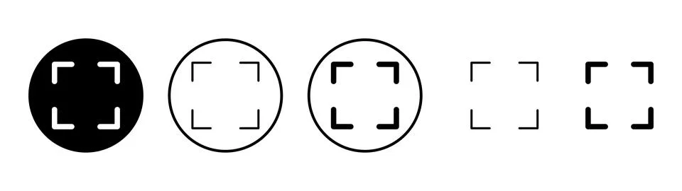 Fullscreen Icon vector. Expand to full screen sign and symbol. Arrows symbol 스톡 일러스트