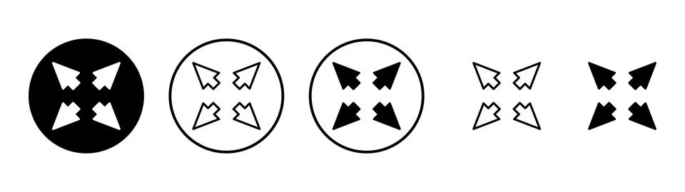 Fullscreen Icon vector. Expand to full screen sign and symbol. Arrows symbol Stock Illustration