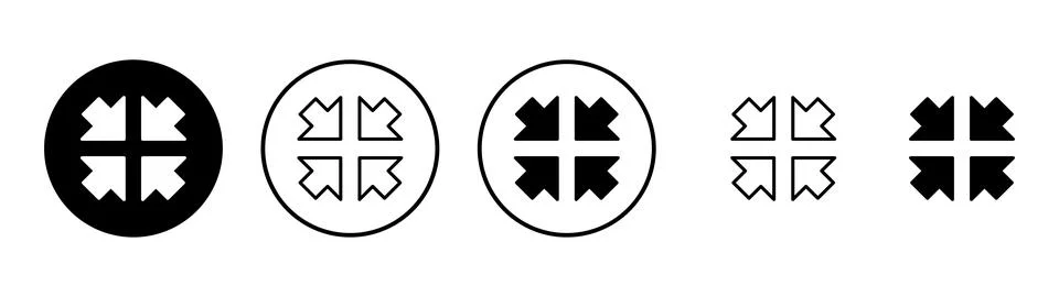 Fullscreen Icon vector. Expand to full screen sign and symbol. Arrows symbol Stock Illustration