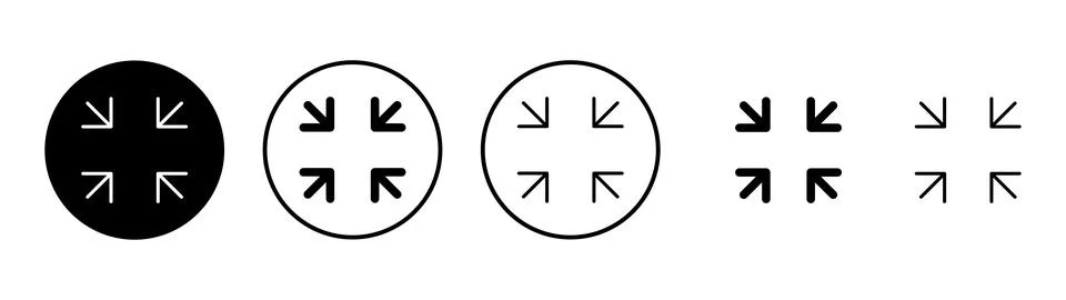 Fullscreen Icon vector. Expand to full screen sign and symbol. Arrows symbol Stock Illustration