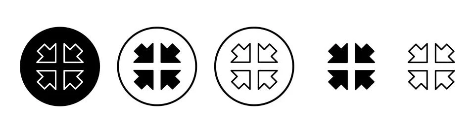 Fullscreen Icon vector. Expand to full screen sign and symbol. Arrows symbol Illustrazione stock