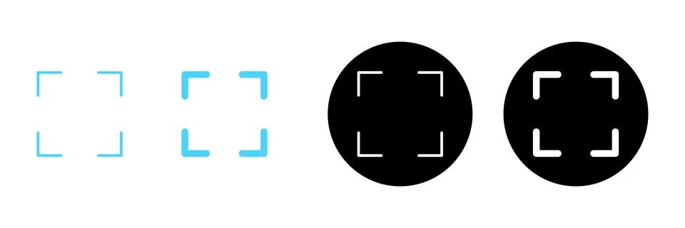 Fullscreen Icon vector. Expand to full screen sign and symbol. Arrows symbol Stock Illustration