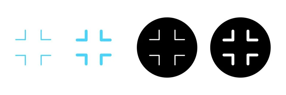 Fullscreen Icon vector. Expand to full screen sign and symbol. Arrows symbol Illustrazione stock