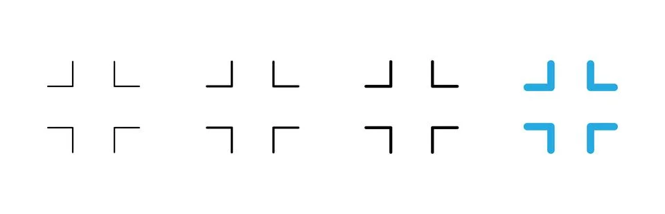 Fullscreen Icon vector. Expand to full screen sign and symbol. Arrows symbol イラスト素材