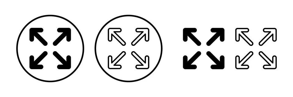 Fullscreen icon vector. expand fullscreen icon Stock Illustration