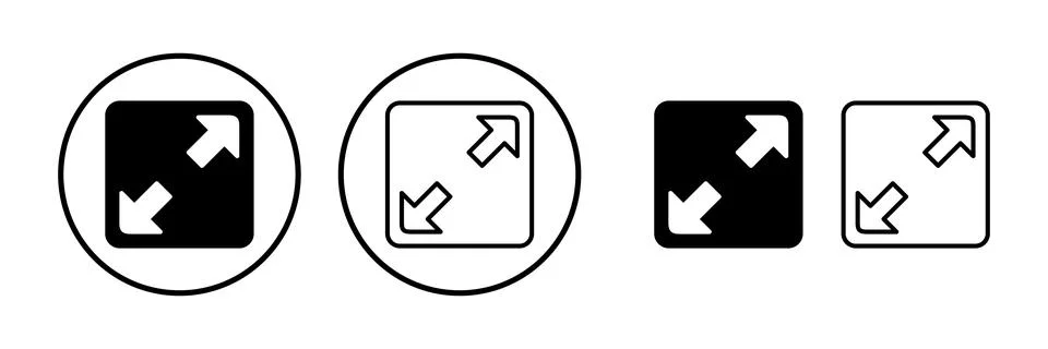Fullscreen icon vector. expand fullscreen icon Stock Illustration