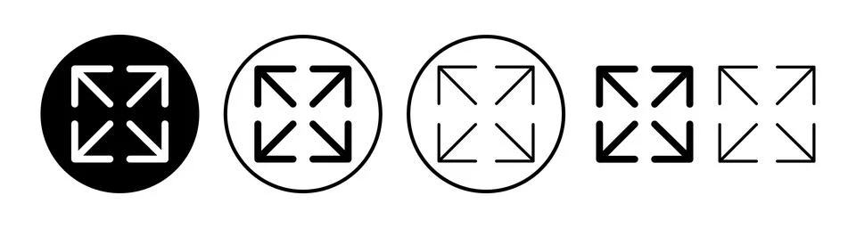 Fullscreen icon vector. expand fullscreen icon Stock Illustration