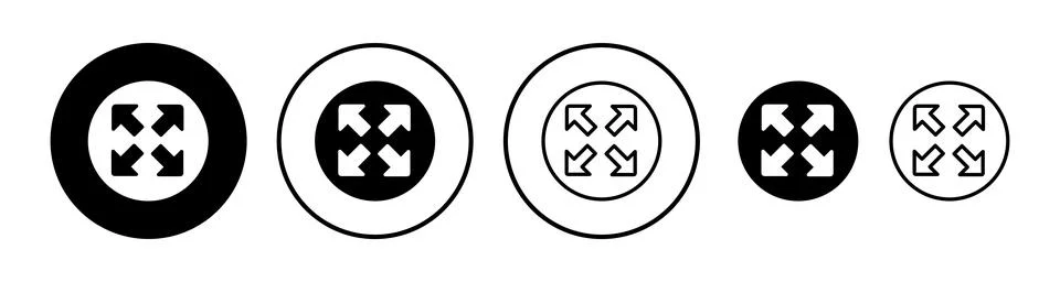 Fullscreen icon vector. expand fullscreen icon Stock Illustration