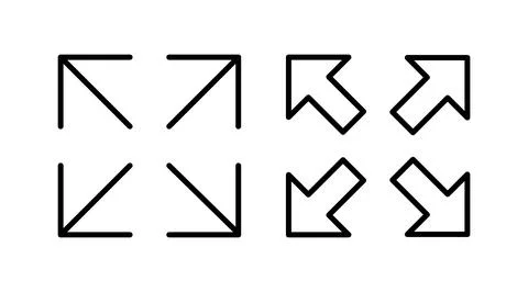 Fullscreen icon vector. expand fullscreen icon Illustrazione stock