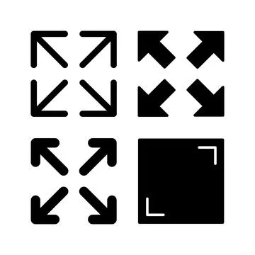 Fullscreen icon vector. expand fullscreen icon Stock Illustration