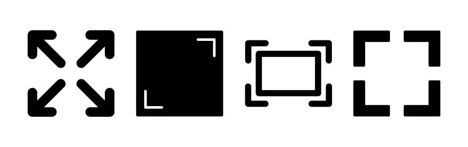 Fullscreen icon vector. expand fullscreen icon Stock Illustration