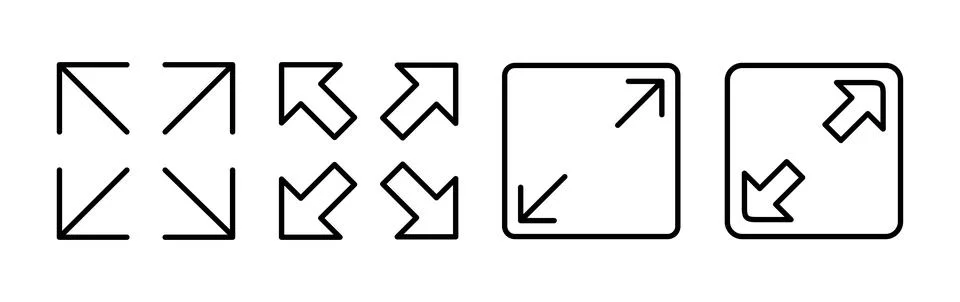 Fullscreen icon vector. expand fullscreen icon Stock Illustration