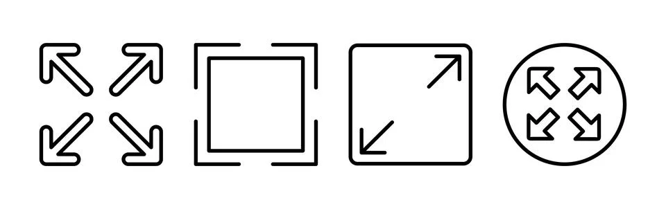 Fullscreen icon vector. expand fullscreen icon Stock Illustration