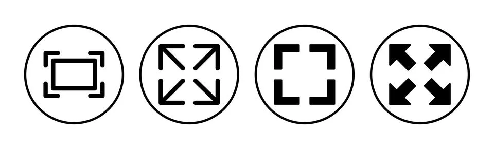 Fullscreen icon vector. expand fullscreen icon Stock Illustration
