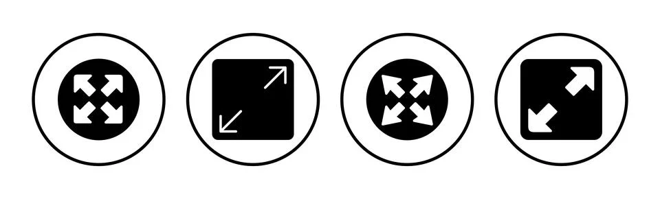 Fullscreen icon vector. expand fullscreen icon Stock Illustration