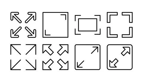 Fullscreen icon vector. expand fullscreen icon Stock Illustration