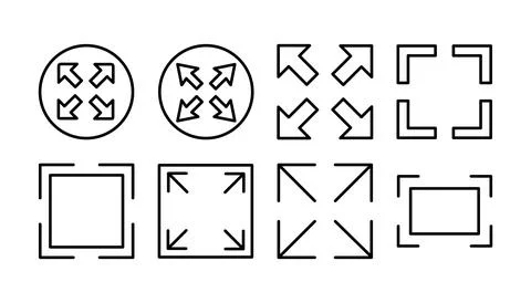 Fullscreen icon vector. expand fullscreen icon Stock Illustration