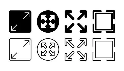 Fullscreen icon vector. expand fullscreen icon Stock Illustration