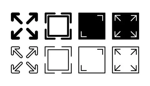 Fullscreen icon vector. expand fullscreen icon Stock Illustration