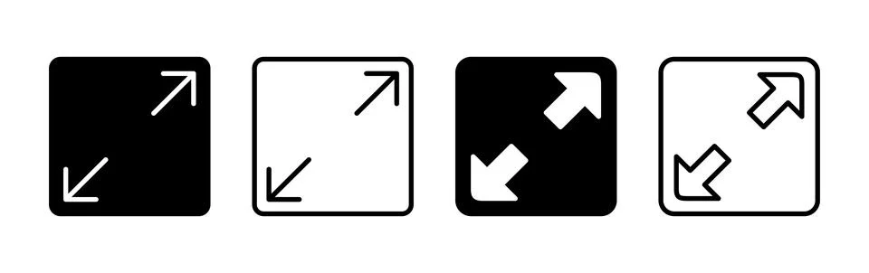 Fullscreen icon vector. expand fullscreen icon Stock Illustration