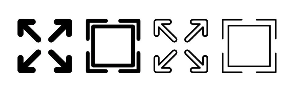 Fullscreen icon vector. expand fullscreen icon Stock Illustration