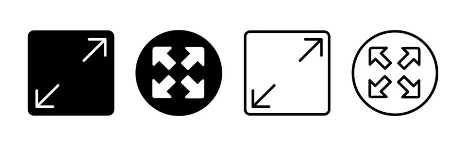 Fullscreen icon vector. expand fullscreen icon Stock Illustration