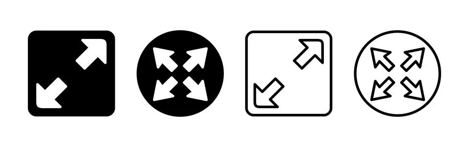 Fullscreen icon vector. expand fullscreen icon Stock Illustration