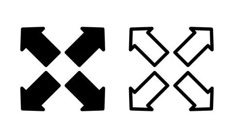 Fullscreen icon vector. expand fullscreen icon 스톡 일러스트
