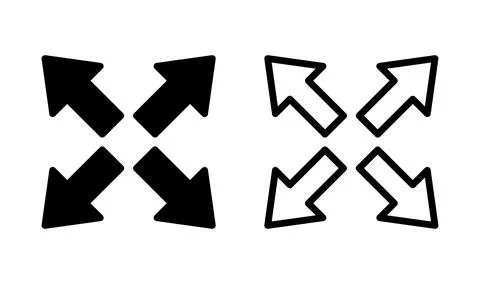 Fullscreen icon vector. expand fullscreen icon Stock Illustration