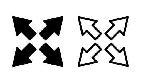 Fullscreen icon vector. expand fullscreen icon 스톡 일러스트