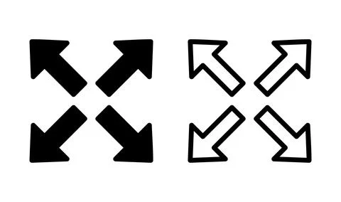 Fullscreen icon vector. expand fullscreen icon Stock Illustration