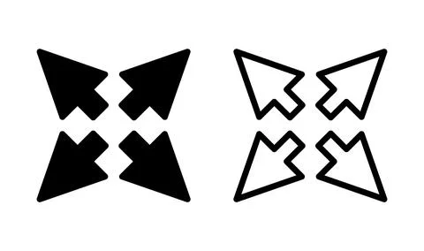 Fullscreen icon vector. expand fullscreen icon Stock Illustration
