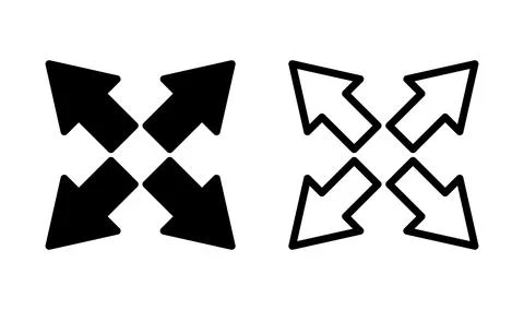 Fullscreen icon vector. expand fullscreen icon Stock Illustration
