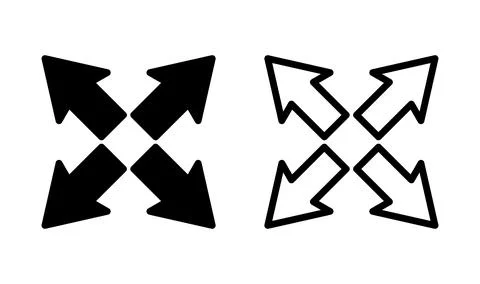 Fullscreen icon vector. expand fullscreen icon Stock Illustration