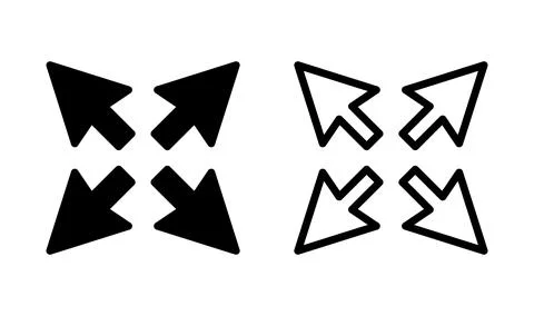 Fullscreen icon vector. expand fullscreen icon Stock Illustration