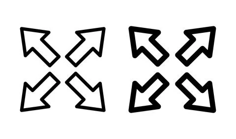 Fullscreen icon vector. expand fullscreen icon Stock Illustration