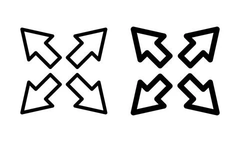 Fullscreen icon vector. expand fullscreen icon Stock Illustration