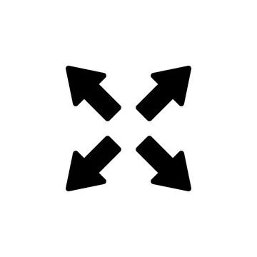 Fullscreen Icon vector illustration. Expand to full screen sign and symbol... Illustrazione stock