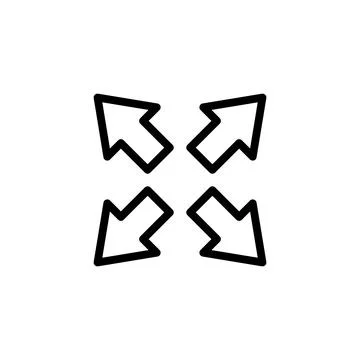 Fullscreen Icon vector illustration. Expand to full screen sign and symbol... Stock Illustration