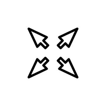 Fullscreen Icon vector illustration. Expand to full screen sign and symbol... Illustrazione stock