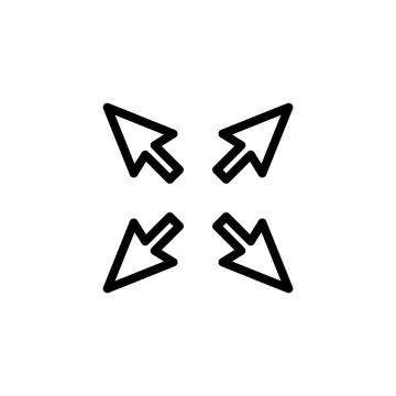 Fullscreen Icon vector illustration. Expand to full screen sign and symbol... Illustrazione stock