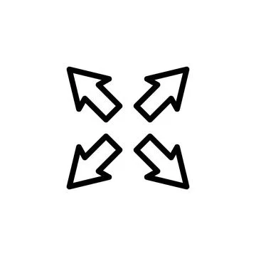Fullscreen Icon vector illustration. Expand to full screen sign and symbol... 스톡 일러스트