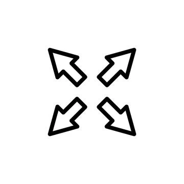 Fullscreen Icon vector illustration. Expand to full screen sign and symbol... Stock Illustration