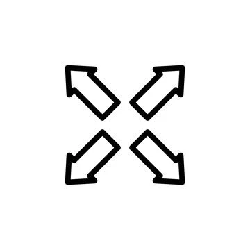 Fullscreen Icon vector illustration. Expand to full screen sign and symbol... 스톡 일러스트