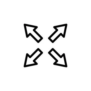 Fullscreen Icon vector illustration. Expand to full screen sign and symbol... Illustrazione stock