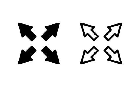 Fullscreen Icon vector illustration. Expand to full screen sign and symbol... Illustrazione stock