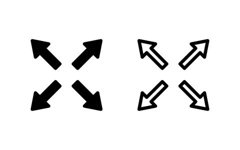 Fullscreen Icon vector illustration. Expand to full screen sign and symbol... 库存插图