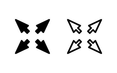 Fullscreen Icon vector illustration. Expand to full screen sign and symbol... Stockillustratie