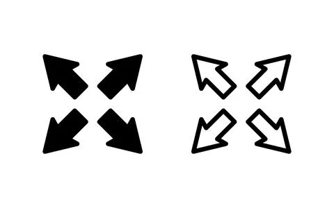 Fullscreen Icon vector illustration. Expand to full screen sign and symbol... Stockillustratie