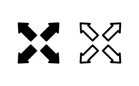 Fullscreen Icon vector illustration. Expand to full screen sign and symbol... イラスト素材